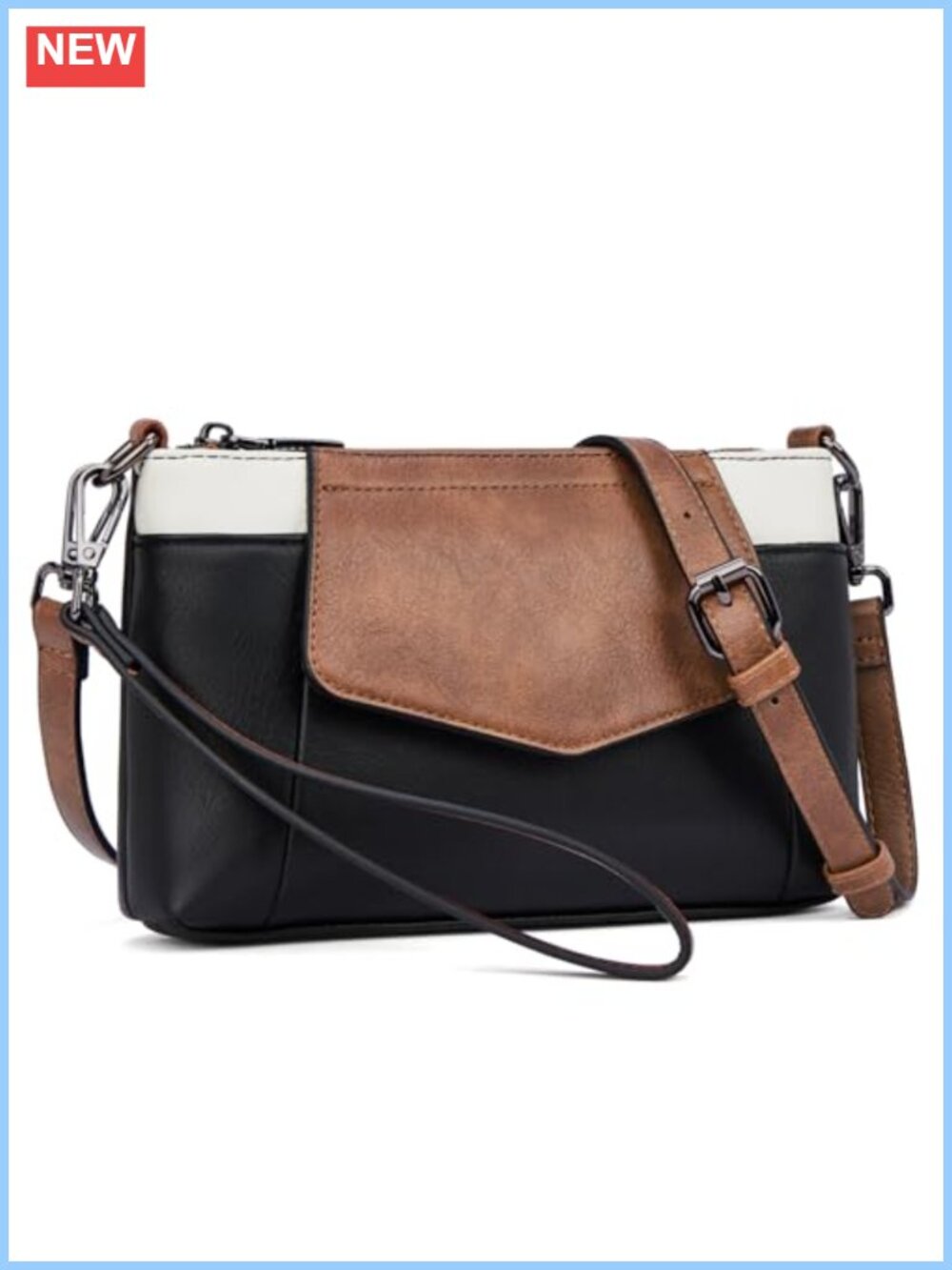 Vegan Leather Crossbody Wristlet Wallet Small Women's Purse